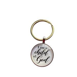 Inspirational Keychain with Gold Ring